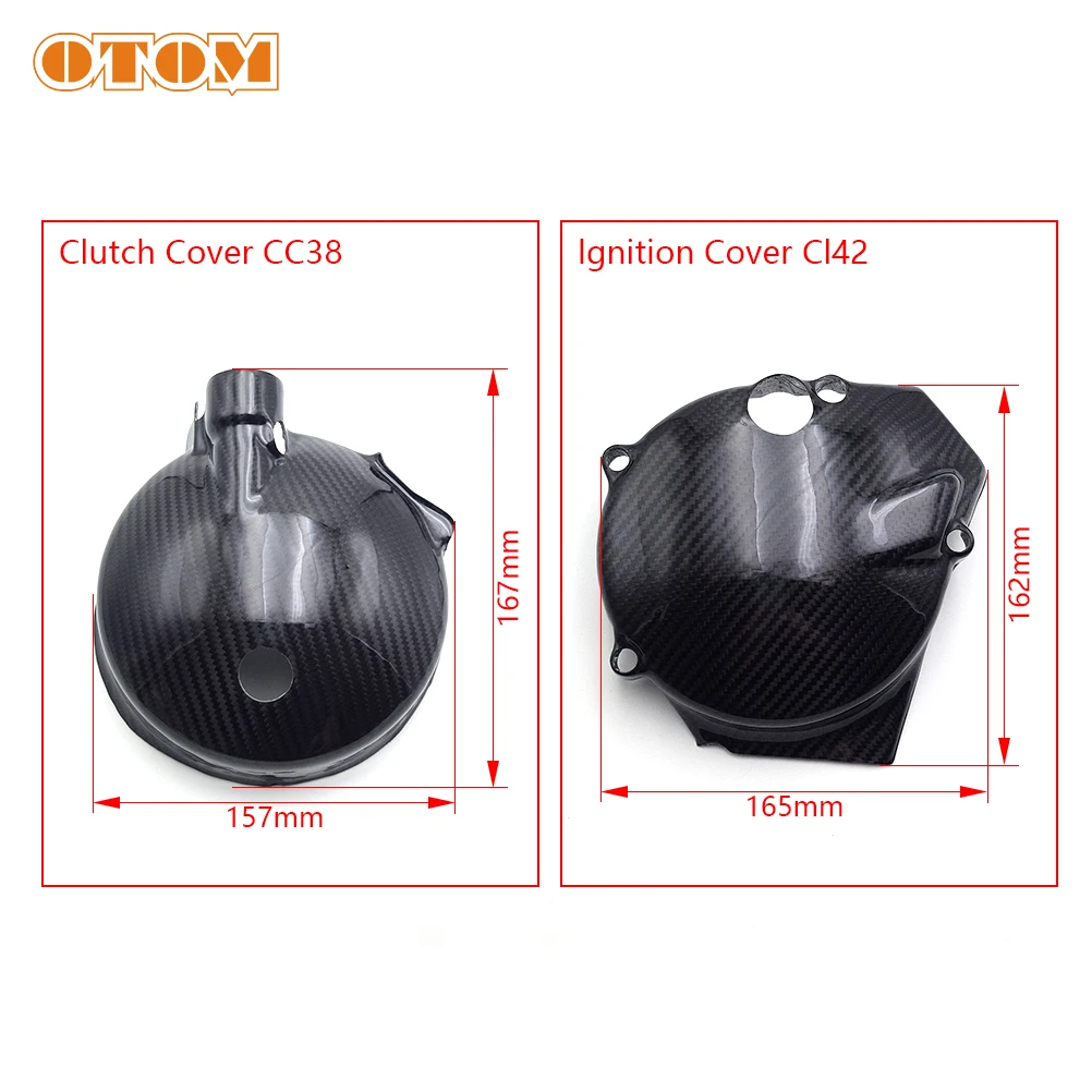 OTOM Motorcycle Clutch Cover-CC38/Ignition Cover-Cl42 Magneto Crankase Ignition Guard Side Drive Case Lid For YAMAHA DT230 MT250