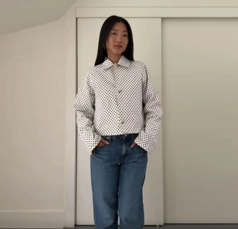 

Retro Chic Double Sided Short Jacket Women's Lapel Single Breasted Long Sleeve Slim Coat