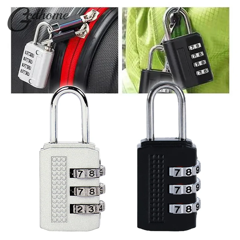 Mini Lock Resettable 3 Dial Digits Code Number Password Combination Padlock Travel Security Lock for Luggage Lock Padlock Gym