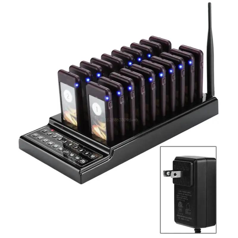 SU-68G WirWireless Calling System für Restaurant Shop Bar Coffee Shop 20 Pager R2LB