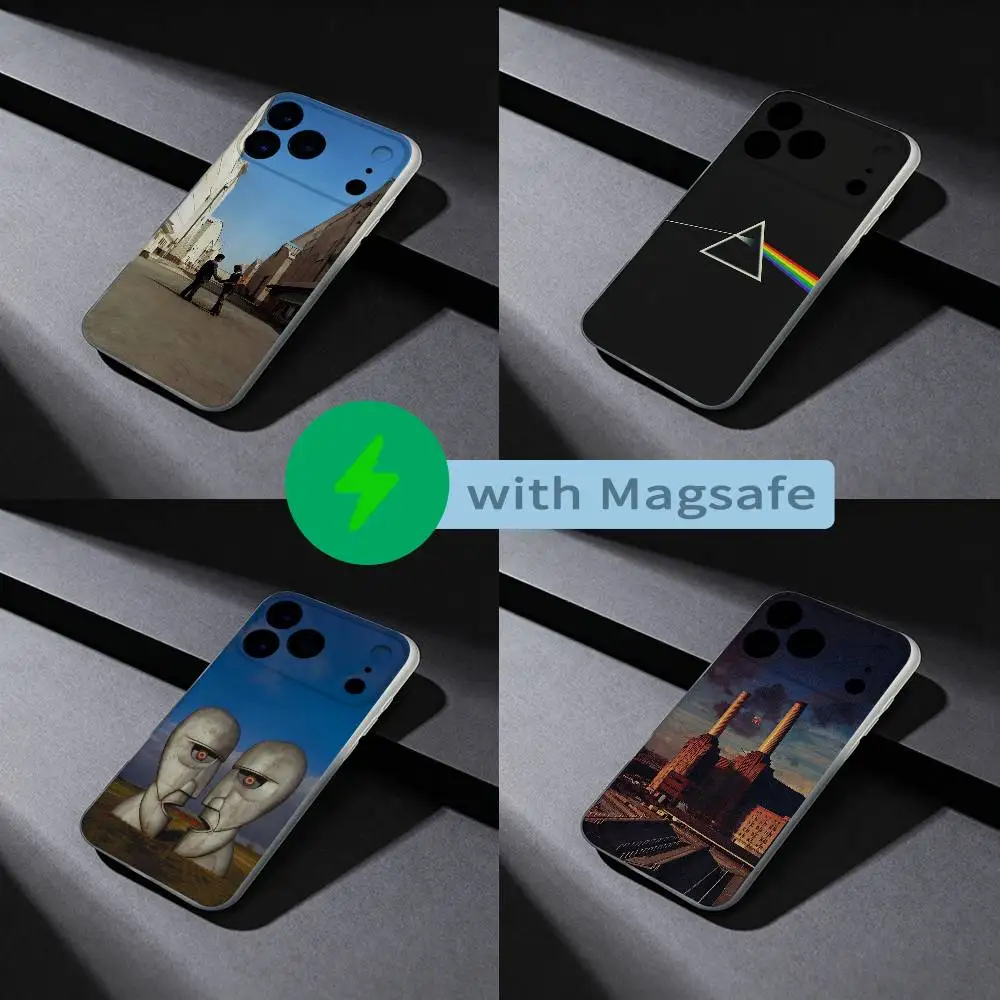 

P-Pink-es F-Floyd-es Phone Case For iPhone 17,16,15,14,13,12,X,XS,Pro,Max,Plus,E,Air,Mini with Magsafe Magnetic Frosted Clear