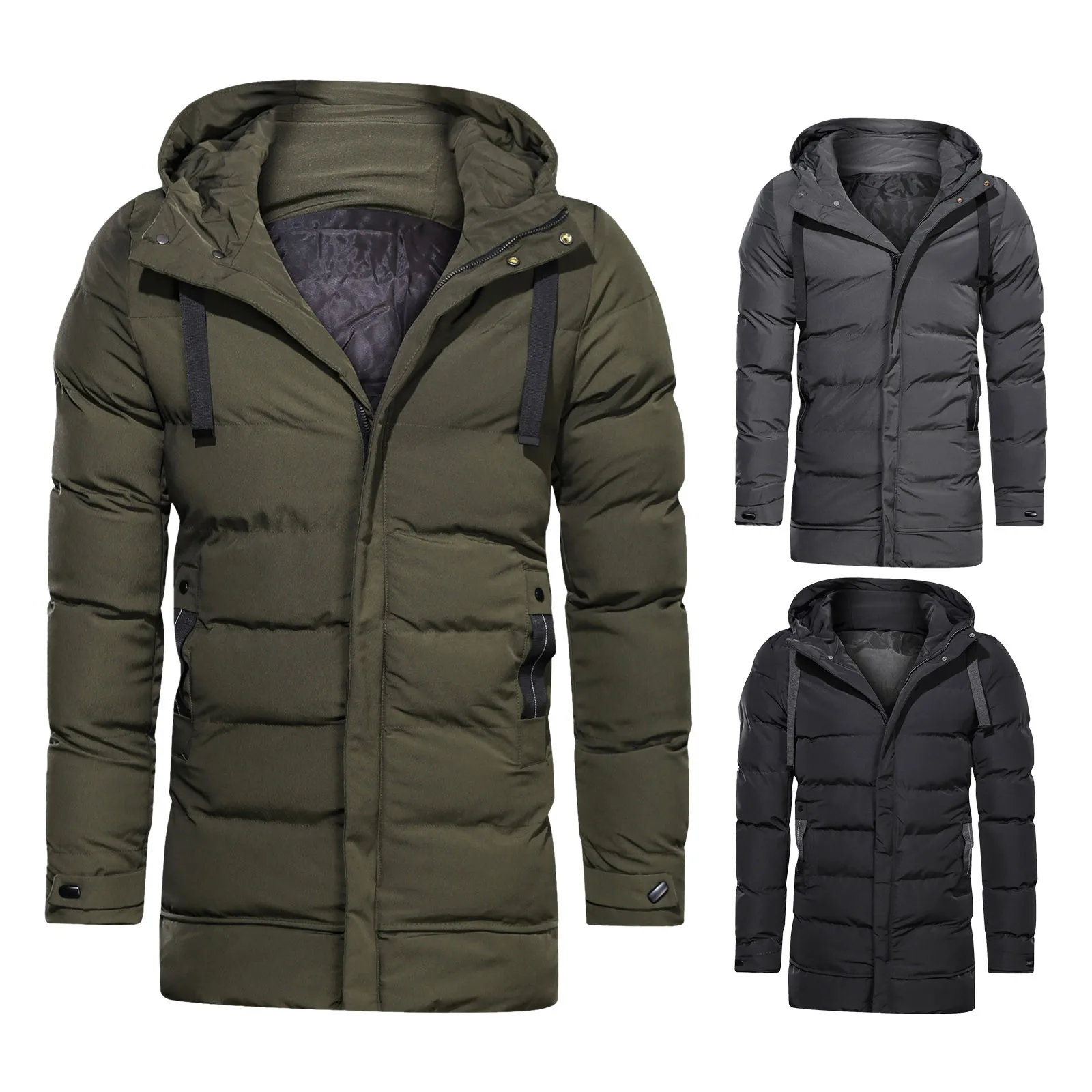 Capispalla maschile Cappotti invernali Giacche da uomo Parka invernale più spesso caldo Nuove giacche slim fit Taglia Uomo Piumini lunghi casual con cappuccio