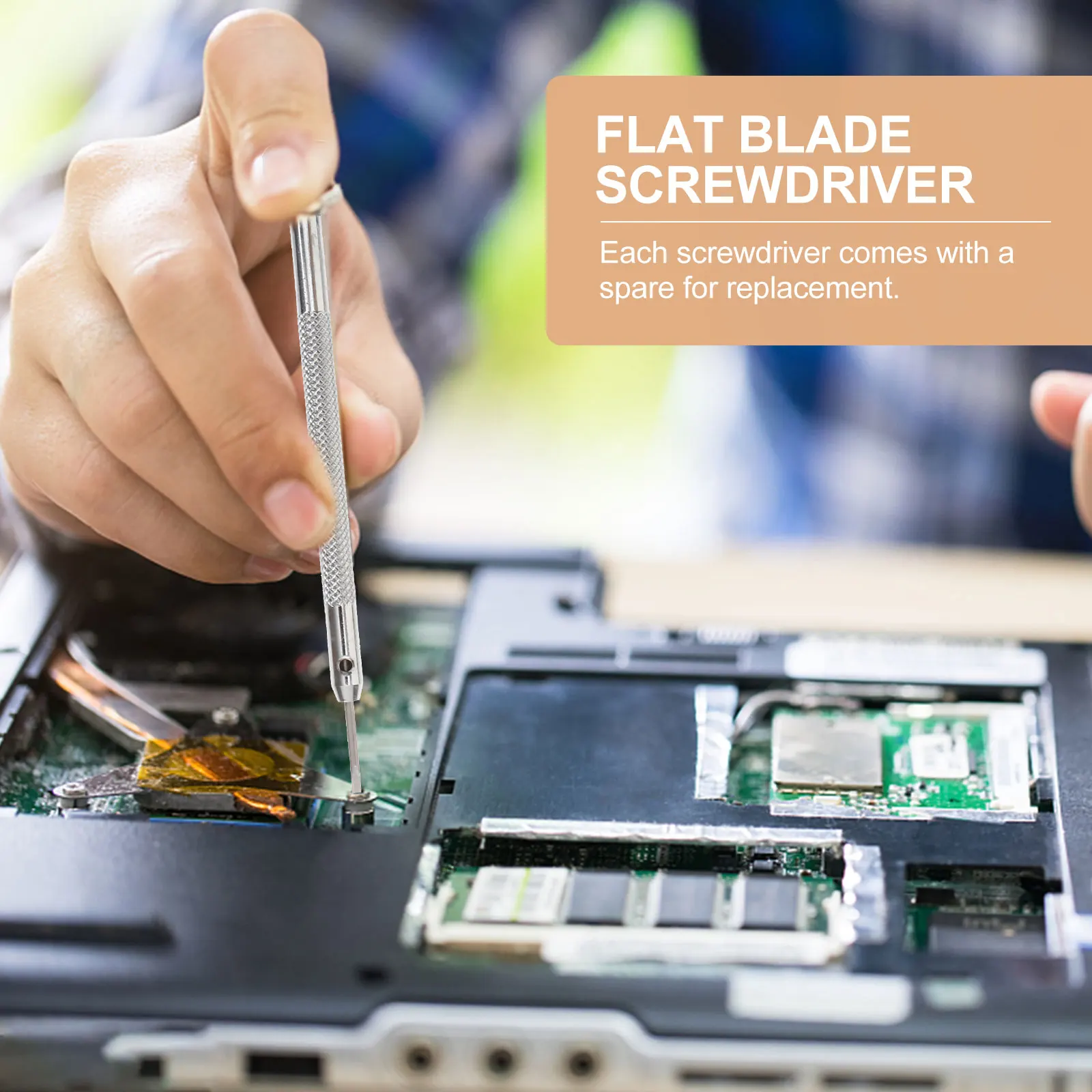 Destornilladores planos ranurados, herramientas de reparación de acero duraderas, gafas de reloj, 0,8mm, 1,0mm, 1,2mm, 1,4mm, 1,6mm, almacenamiento portátil, 5 uds.