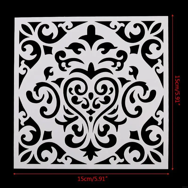 W89C 16pcs/set Mandala Drawing Plantilla Regla Pintura plantilla Junta plantillas DIY ALBUM HERRACIÓN CRABLACIÓN Craft