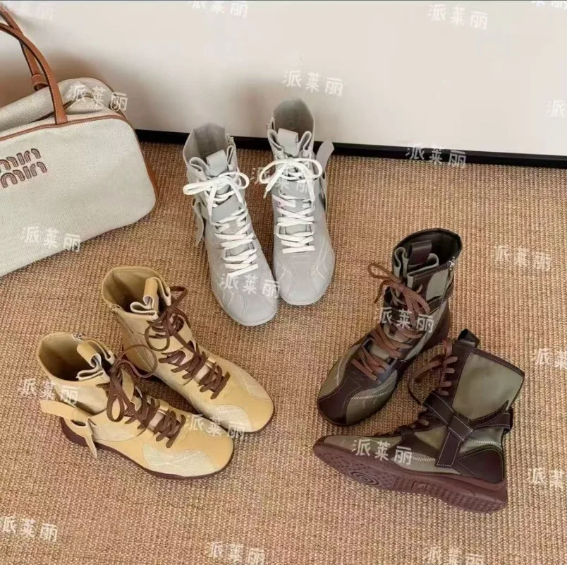 2026 New Look Slim Thick and Stacked Short Boots Autumn and Winter Fashion Retro Brown Western Cowboy Boots Women's Boots