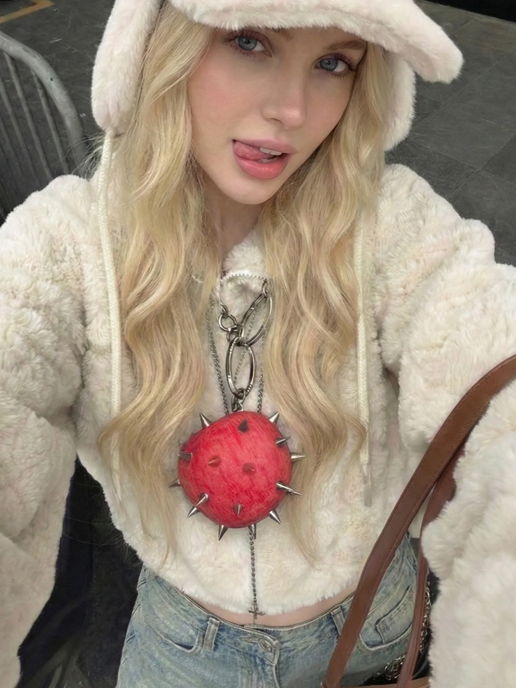 

Punk Fake Apple Multilayer Pendant Pant Chain Hip Hop Waist keychain Jeans Chain Women Men Trendy Jewelry Jeans Accessories