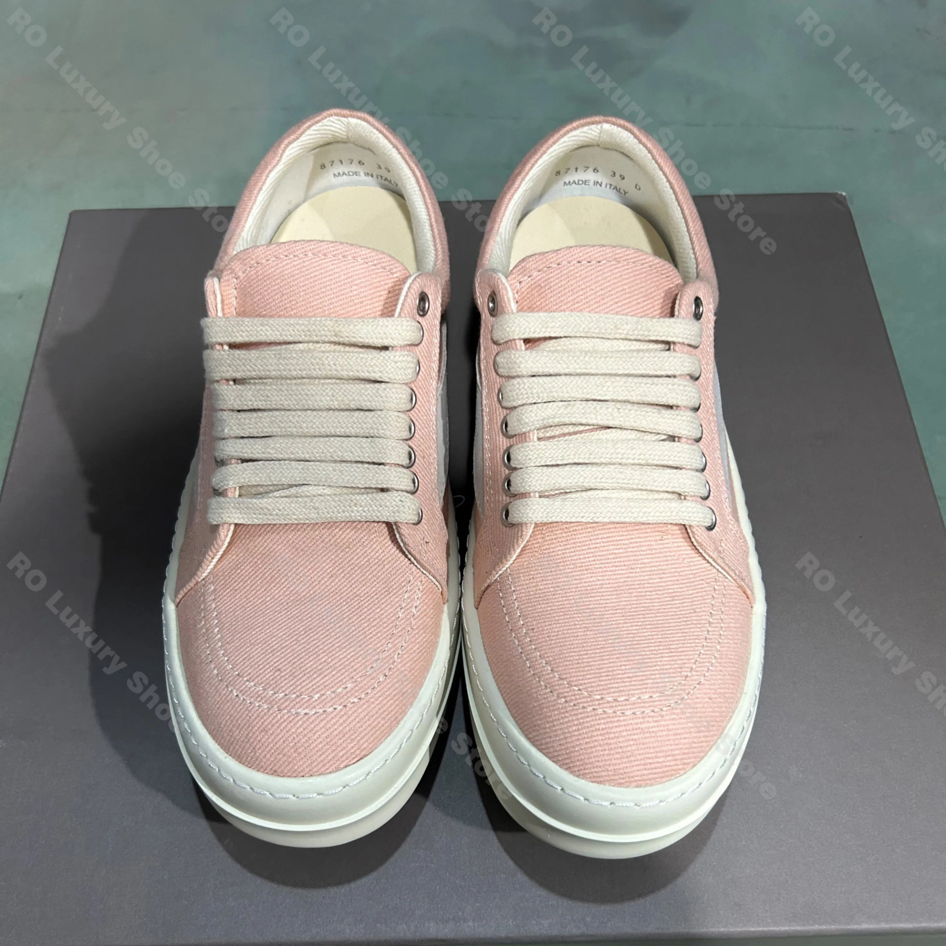 

Dekherw Casual Women Shoe Low Top Men Sneaker Quality Pink Roman Canvas Designer Fashion Quality Flat Punk Thick-sole Shoe