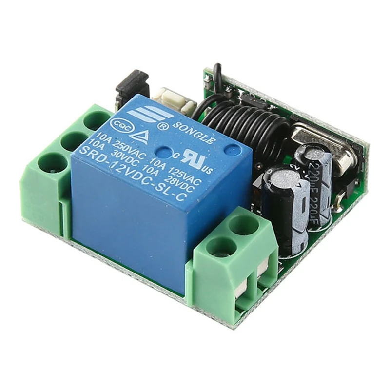 Interruptor de Control remoto de un solo canal, 433Mhz, 12V, tipo aprendizaje, interruptor de Control remoto inalámbrico para lámparas de Control de acceso