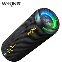 W-KING Portable Speaker 40W, IP67 Waterproof, APP Control, High-Quality Audio, TF/AUX, Dynamic Lights for Party, Outdoor, Shower
