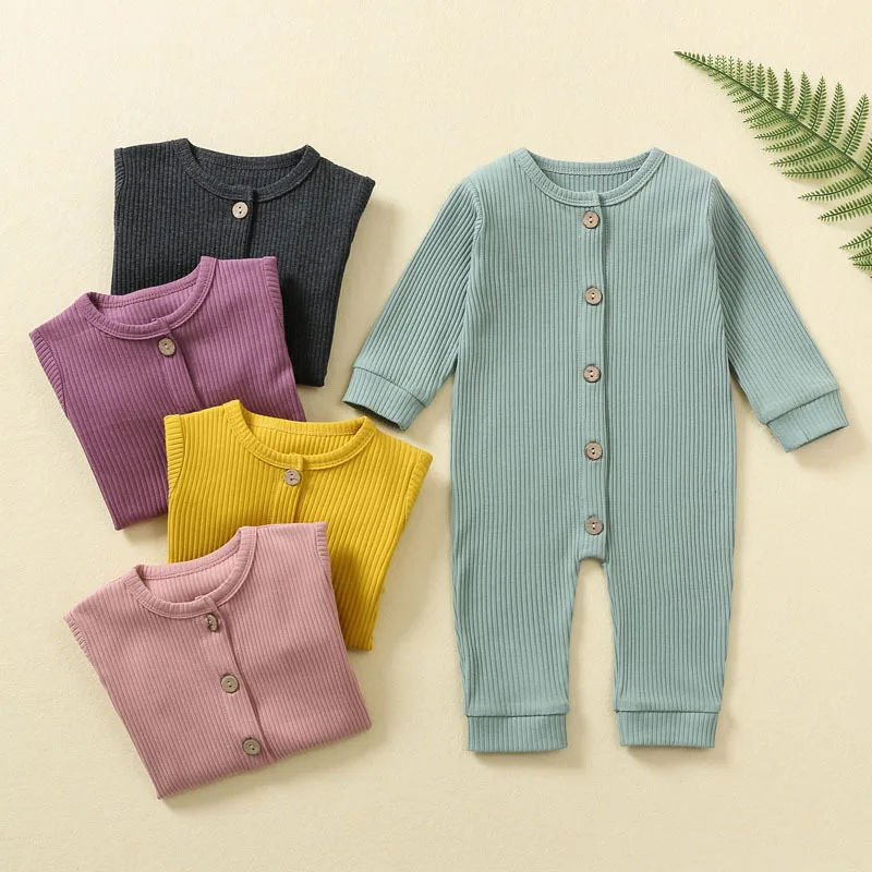 

3pcs Newborn Baby Rompers Sleepsuits INS Pajamas Sleepwear Sleepers Ribs Autumn Spring Ropa De Bebe Grows Toddler Growing Soft