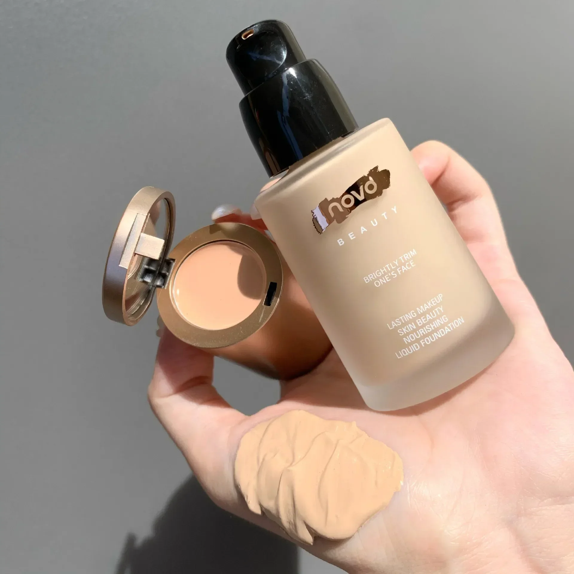 NOVO Makeup Foundation 30ml Soft Matte Long-Lasting Oil-Control Concealer Liquid Foundation Cream Easy To Wear Makeup Cosmetics