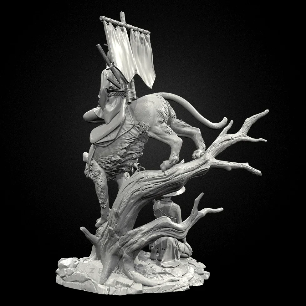 A altura do homem 38mm 50mm 75mm kits de modelo de resina incolor e automontada (impressão 3D) TD-7256/3D