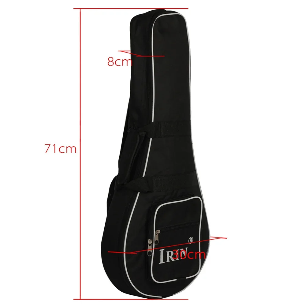 IRIN Black Mandolin Bag Portable Thickened Cotton Soft Case Guitar Mandolin Backpack Handbag Stringed Instrument Accessories