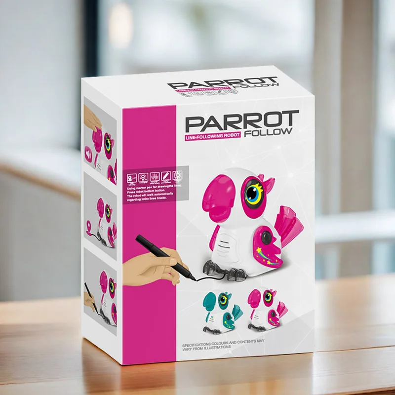 Elektryczna zabawka dla dzieci Papuga Świecąca Muzyka Edukacyjna LED Światło Zabawka Muzyczna dla Dzieci Prezent Urodzinowy Urocza Zabawka Wokalna