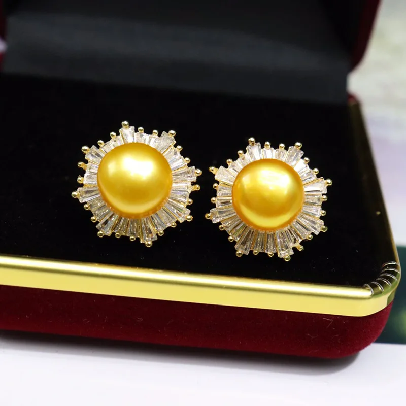 Freshwater Pearl Earrings for Women Autumn Korean Version 8-9mm Fashion T Diamond Niche Design Simple Holiday Gift Trend 125