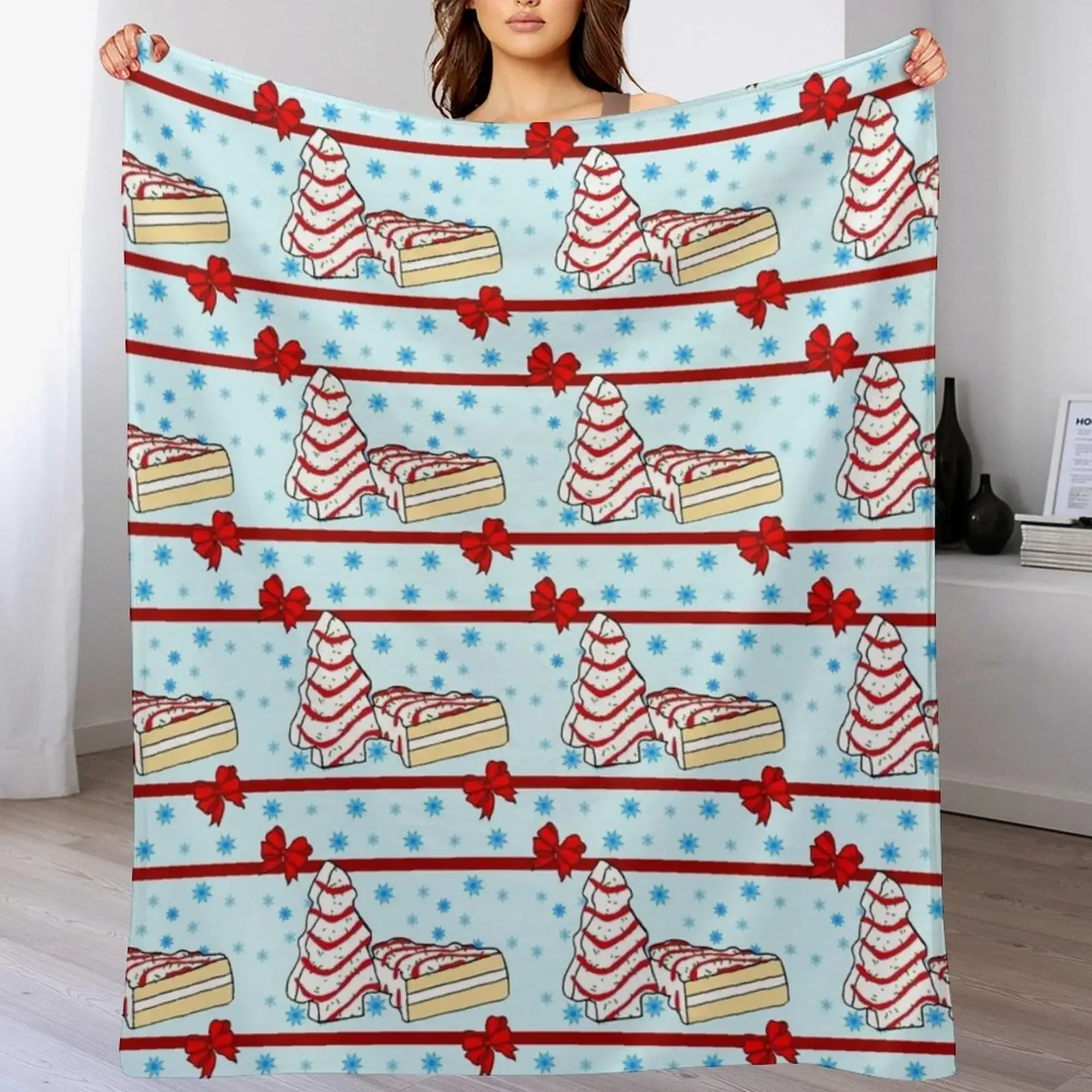 

Little Debbie Christmas Cakes Throw Blanket Flannel Baby Vintage Luxury Blankets