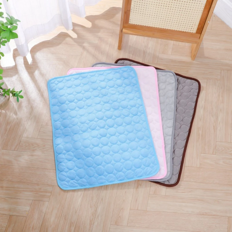 

Dog Cooling Mat 4 Sizes Summer Pet Bed for Dogs Cats Kennel Pad Breathable Pet Self Cooling Blanket Dog Crate Sleep Mat Washable