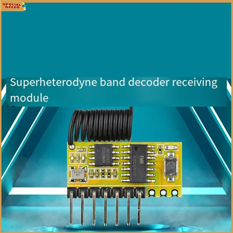 A69Z 433Mhz 8CH Superheterodyne Receiving Module Withdecoding 8-Way Control Fordoor Access Wireless Signal Receiver
