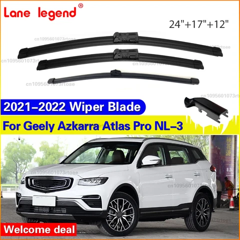 Щетки стеклоочистителя для Geely Atlas NL-3 Azkarra Atlas Pro 2021-2022, передние и задние дворники, автомобильные аксессуары для лобового стекла