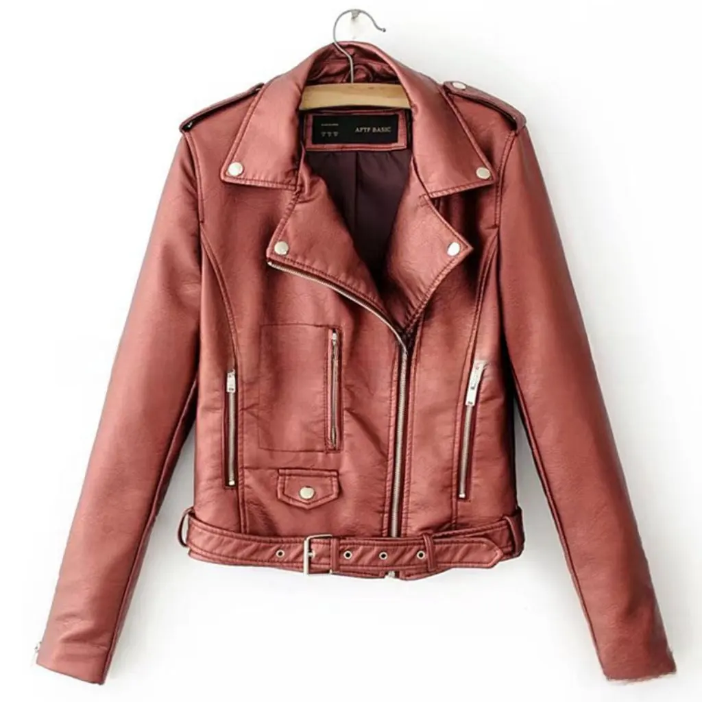 ヨーロピアンステーション レディース ショートPUレザージャケット スリムフィット 韓国風 バイク用 オールマッチ トレンド 小さいサイズ