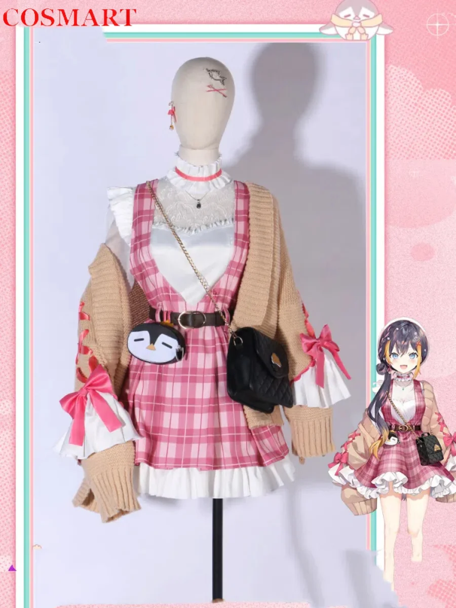 COSMART Vtuber Petra Gurin Plaid Skirt Cosplay Costume Cos Game Anime Party Uniform Hallowen Play Role Clothes Clothing