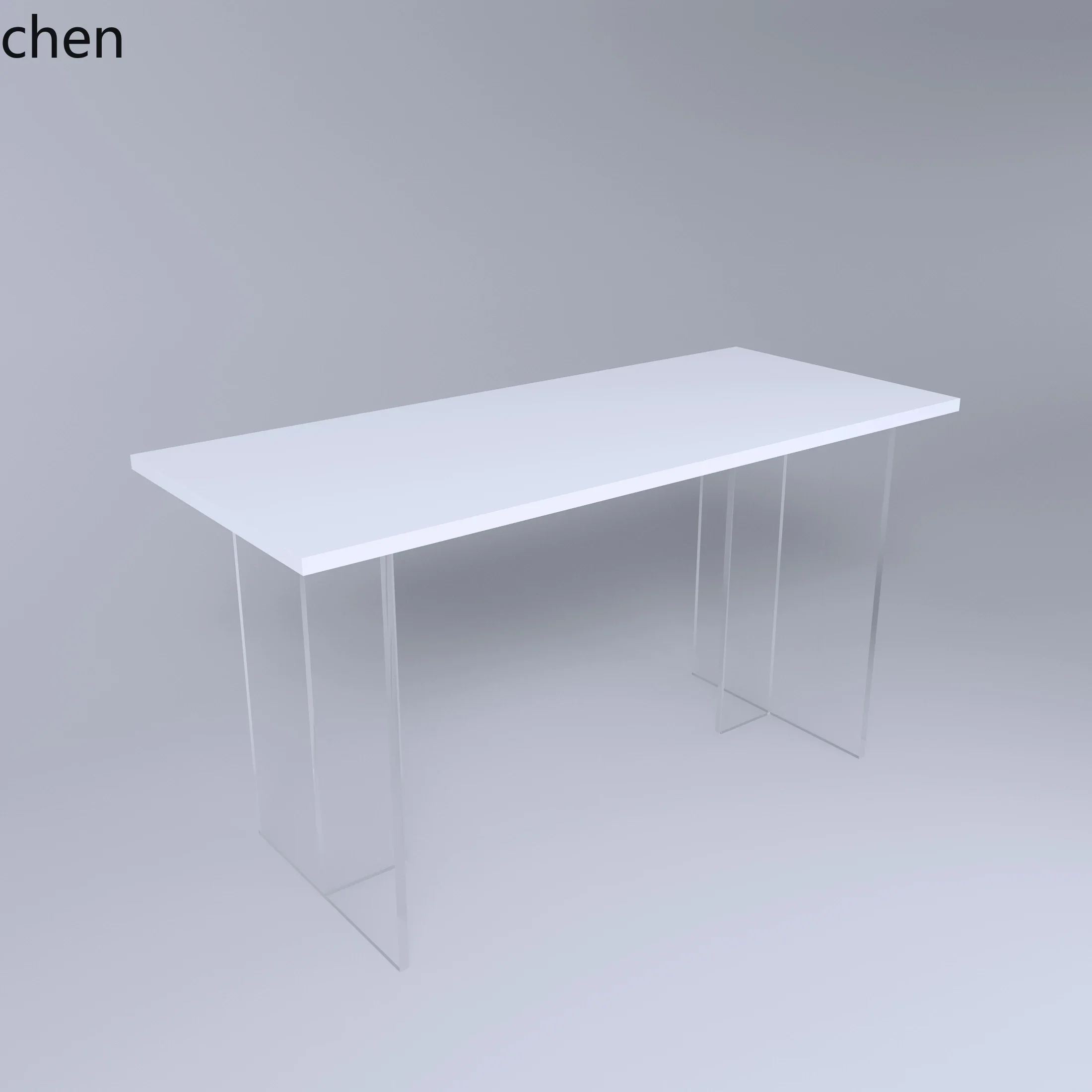 Escritorio acrílico suspendido W5.19 para computadora, mesa larga para estudio en casa o dormitorio, mesa de maquillaje, escritorio para escribir