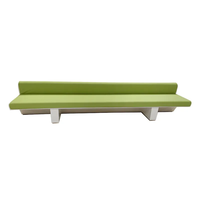 & Modern Fiberglass Leisure Seating Waiting Chairs with Charging Ports Upholstered Long Bench for Commercial Lobby  Rest Areas O