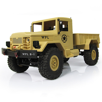 Wpl B16 1/16 6-Wheel Drive Remote Control Military Truck Rtr/Kit Version Choice Upgradeable Parts Toy Boy'S Birthday Presents