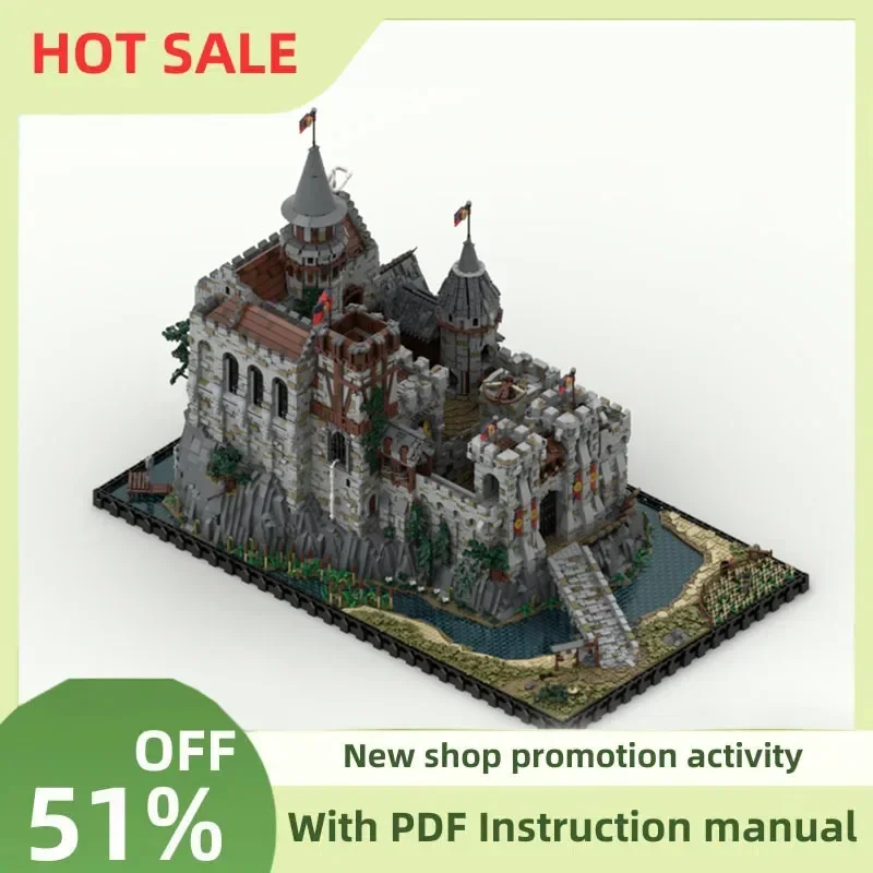 New 21090Pcs MOC-206892 European Medieval Street View Castle Model Diy Creative Ideas Childs Toys Birthday Gifts Custom Puzzles