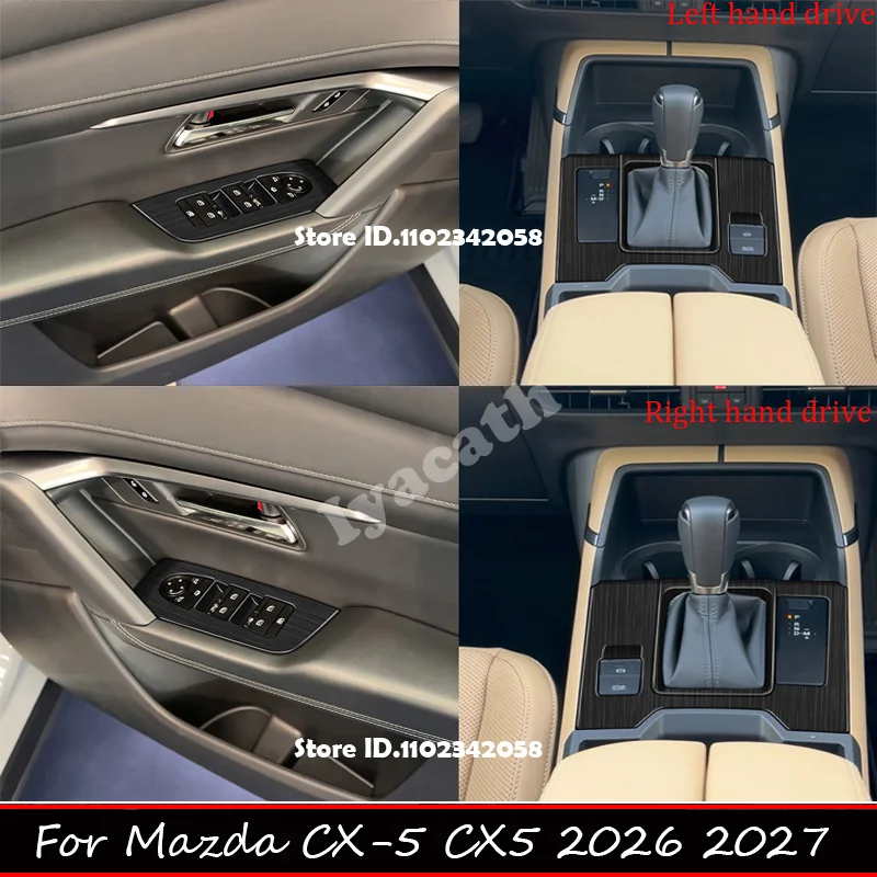 LHD RHD For Mazda CX-5 CX5 2026 2027 Car Window Rise Switch Glass Control Panel Gear Shift Frame Trim Cover Interior Accessories
