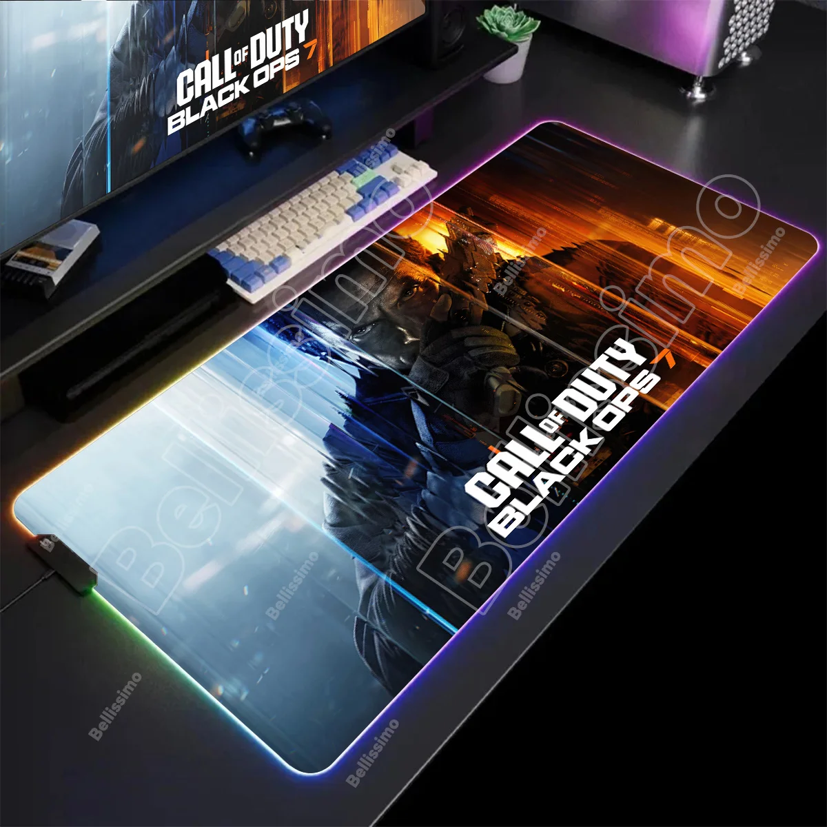

RGB Desk Mat LED Game Rubber Mousepad Calls Of Duty Mouse Pad With Backlit Gamer Non-Slip Computer Carpet Large Gaming Mouse Mat