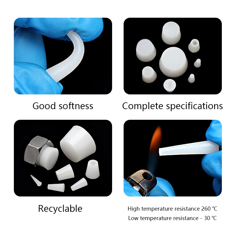 Silicone Conical Thermostability Powder Injection Plug Rubber Paint Masking Low Temperature Resistance Pipe Close Electroplated