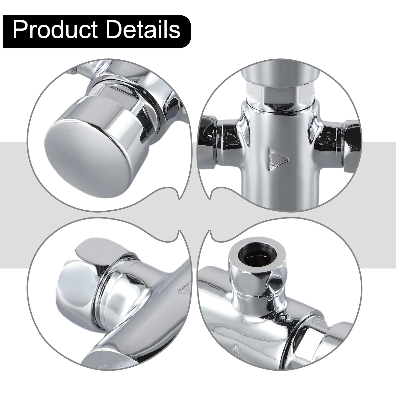 Chrome Timed Flow Shower Valve with Self Closing Mechanism for Commercial Environments such as Gyms and Swimming Pools
