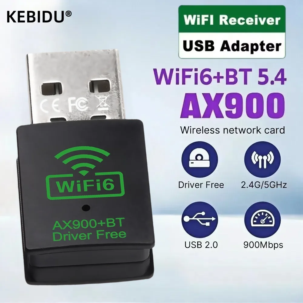 900Mbps USB WiFi Bluetooth 5.4 Adapter 2in1 Dongle Dual Band 2.4G 5GHz WiFi 5 Network Wireless Wlan Receiver DRIVER FREE