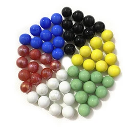 Porcelana Xadrez Damas, Vermelho e Amarelo Bola de vidro, Azul, Verde, Branco e Preto, 1,6 cm de diâmetro, 16mm, 10 Pcs