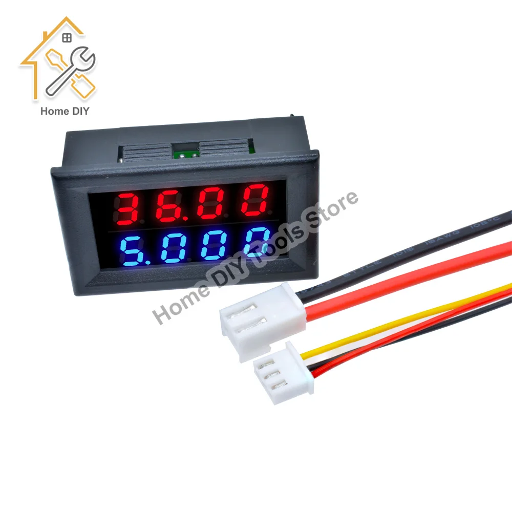 DC 0-100V 10A Digital Voltmeter Ammeter LED Dual Display Voltage Detector Current Meter Panel Amp Volt Gauge 0.28\