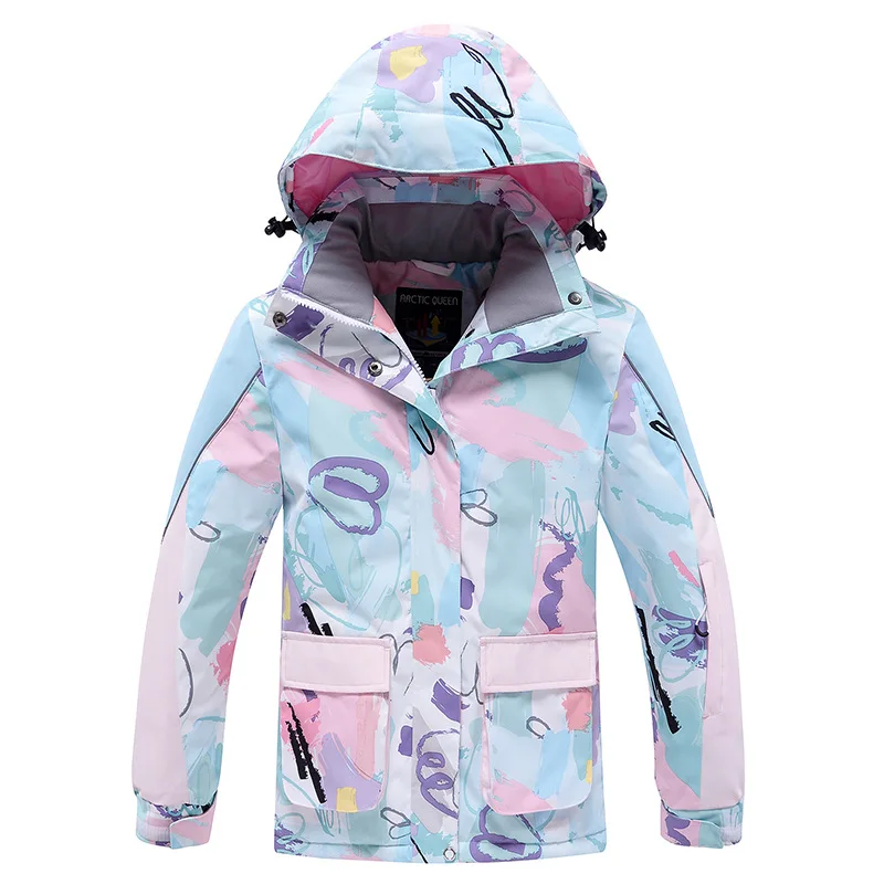 Newest Girl Thick Warm Ski Suit Children Winter Snowboarding Skiing Waterproof  Windproof Jackets and Pants for Kids Snow Jacket