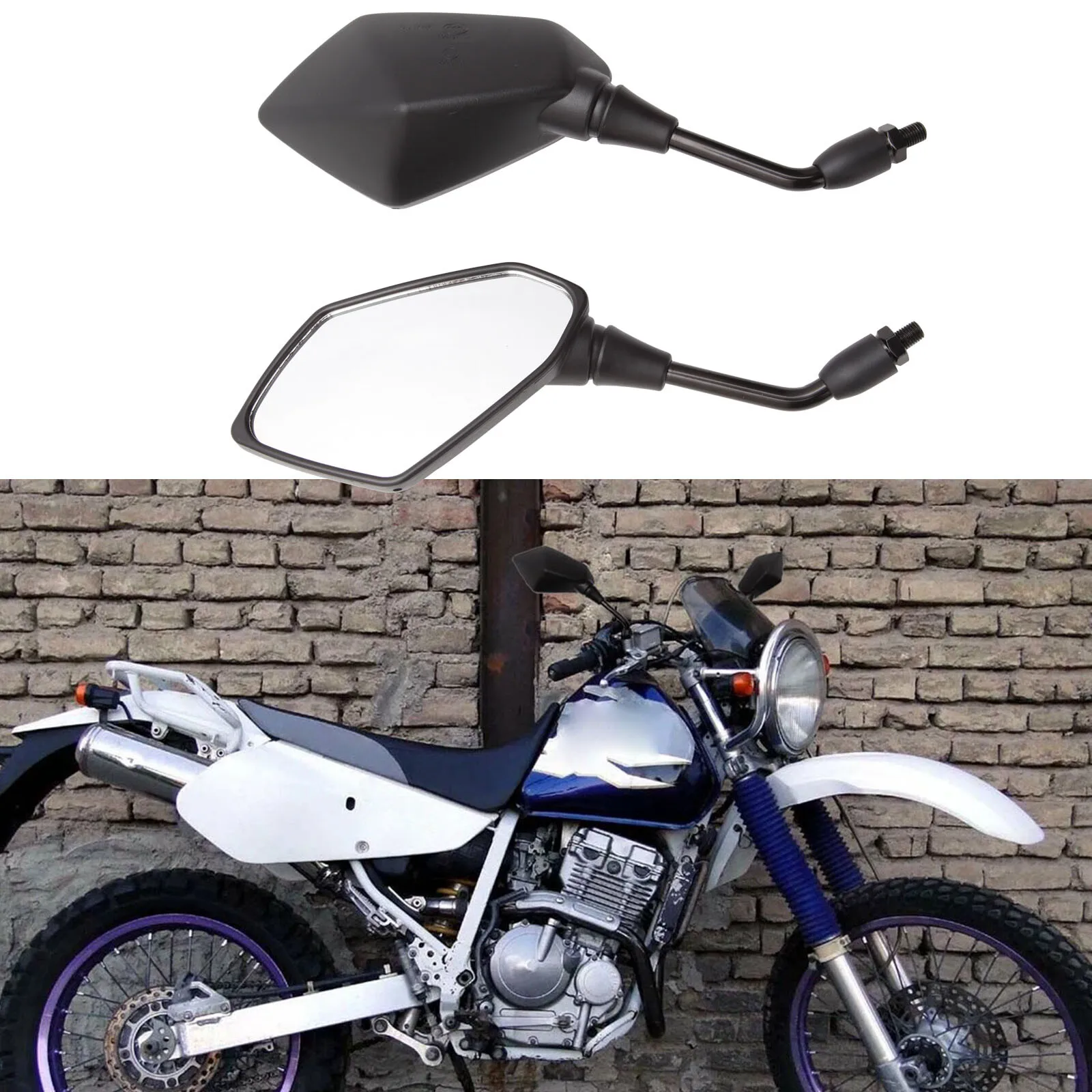 

For Suzuki DRZ400 DRZ400S DRZ400SM DR350 GS500 Motorcycle Rearview Side Mirrors