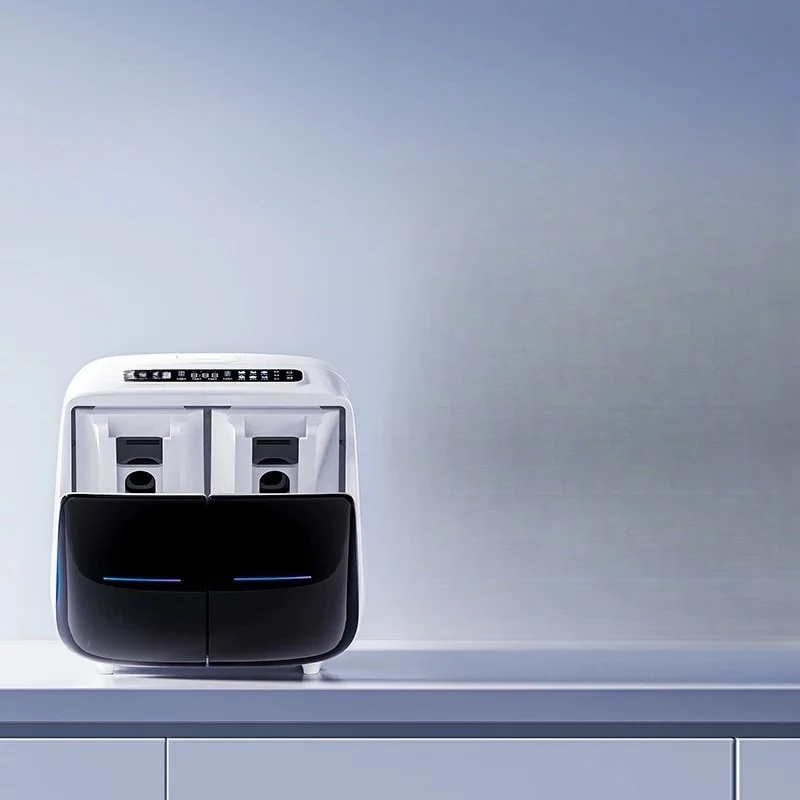 Mini underwear washing machine, small double bucket partition washing and drying integrated washing machine