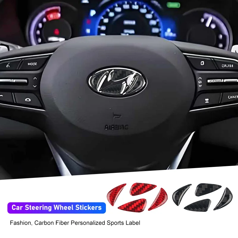 자동차 스티어링 휠 장식 스티커 현대 IONIQ 소나타 Elantra Grandeur i20 i10 SantaFe i30 KONA 용 인테리어 액세서리