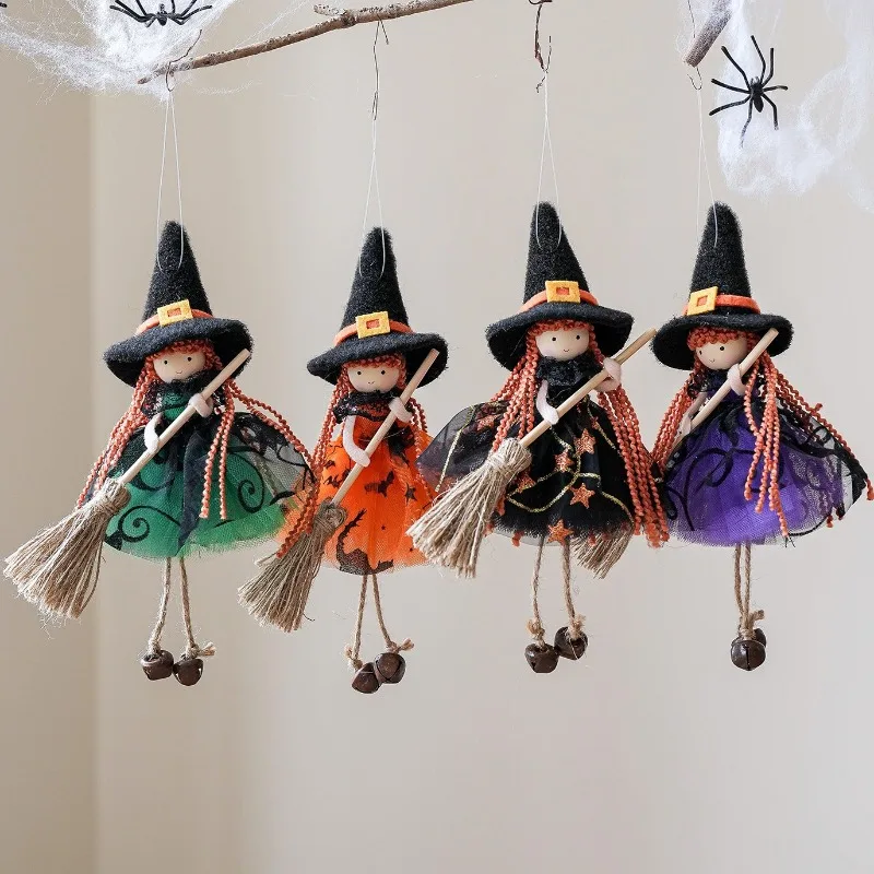 Niedlicher Halloween-Hexe-Anhänger, Halloween-Dekoration, Heimdekoration, Kürbis-Geist-Hexe, hängender Anhänger, Halloween, kreatives Geschenk
