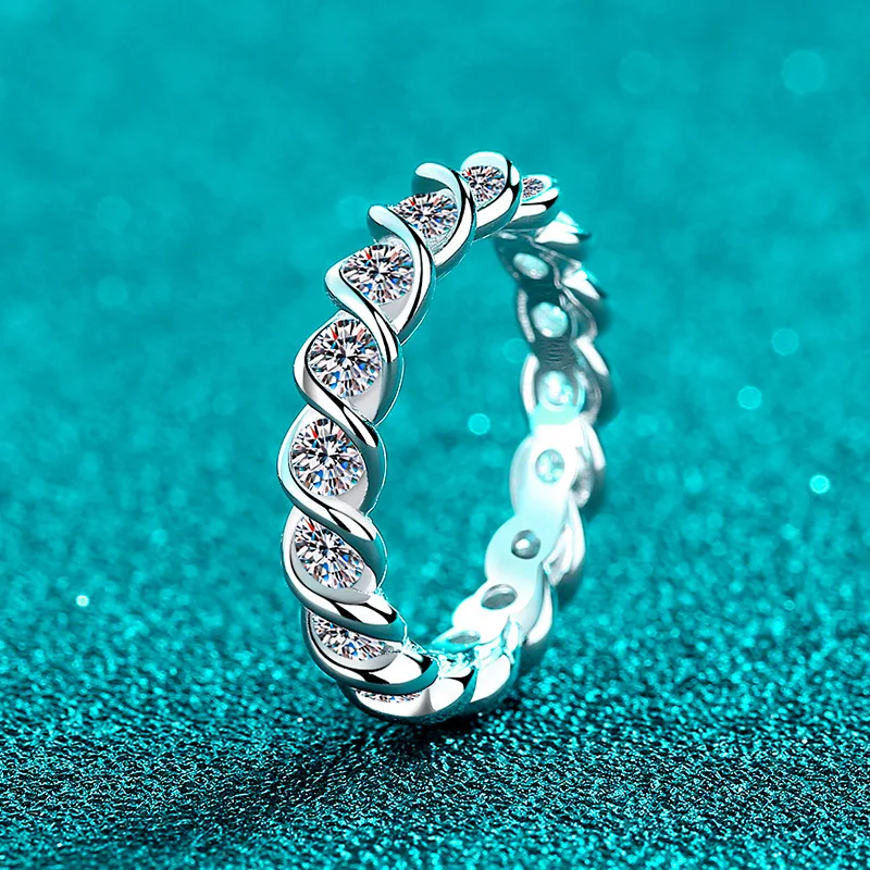 

All Moissanite Wedding Women Rings 925 Silver 3*3mm D Color Vvs1 With GRA Lab Diamond Jewelry Plated 18K White Gold Fashion Ring