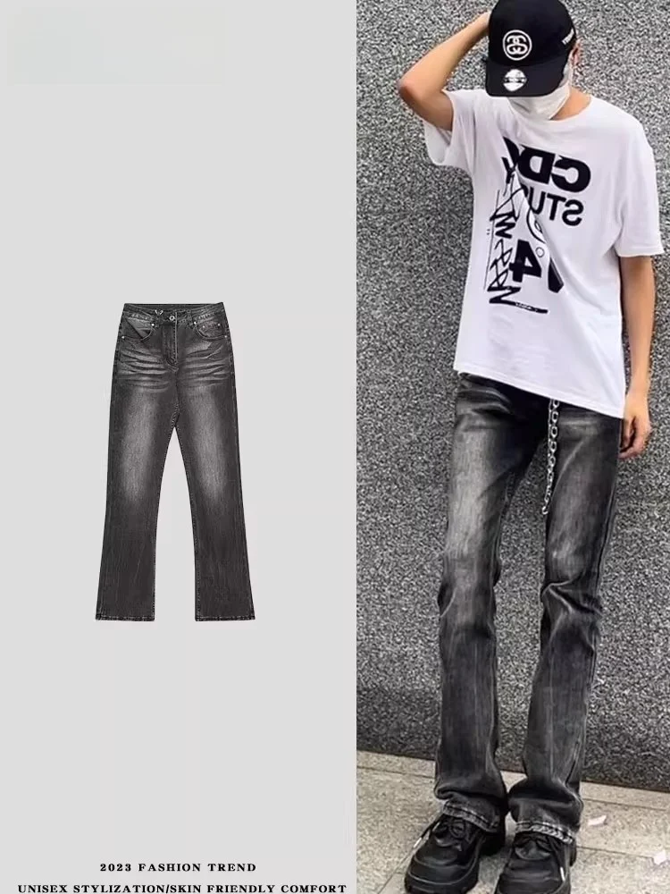 

Мужские джинсы Slim Fit в винтажном американском стиле, молодежные, модные, длинные брюки из тонкого денима, для повседневной носки