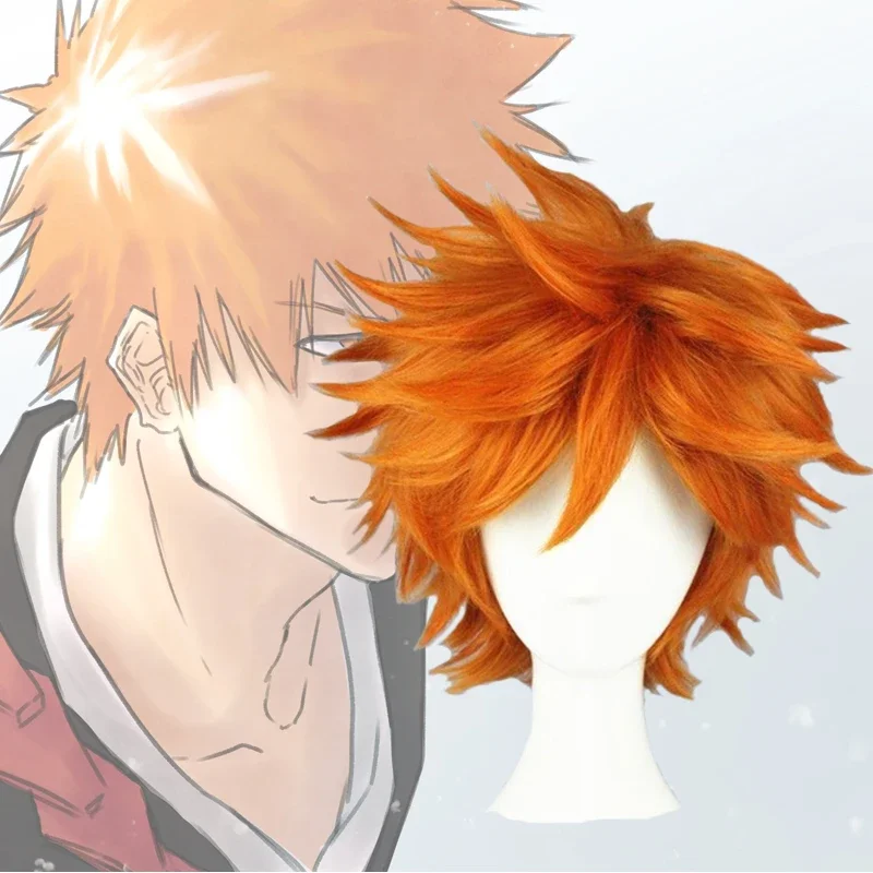 Anime Bleach Costume Kurosaki ichigo Cosplay For Men Japanese Black Kimono Adult Halloween Carnival Full Suit Wig Shoes Belt Set