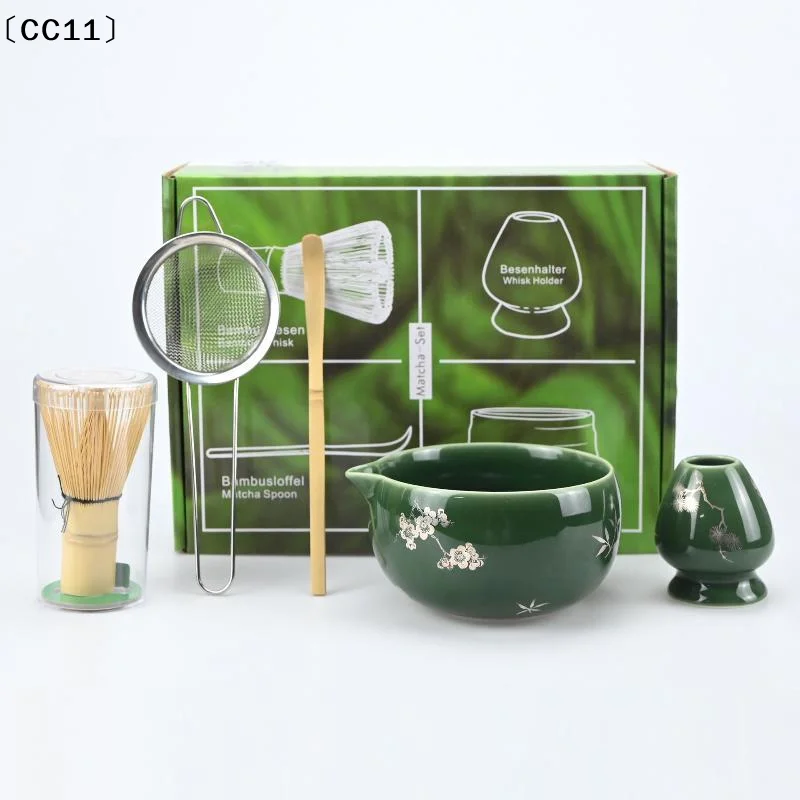 2pc 4pcs 5pcs Matcha Whisk Set With Matcha Bowl Bamboo Whisk Tea Strainer Scoop Spoon Sifter Whisk Holder〔CC11〕
