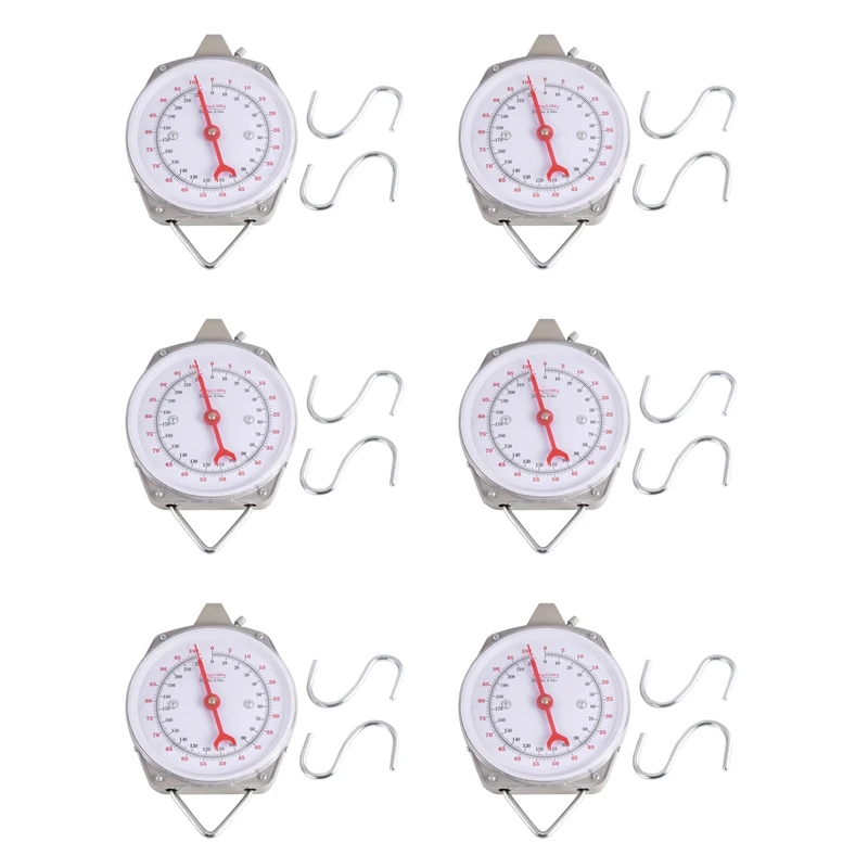 

100Kg 220Lbs Hanging Scale Capacity Alloy Mechanical Hanging Scales With 12 Hook