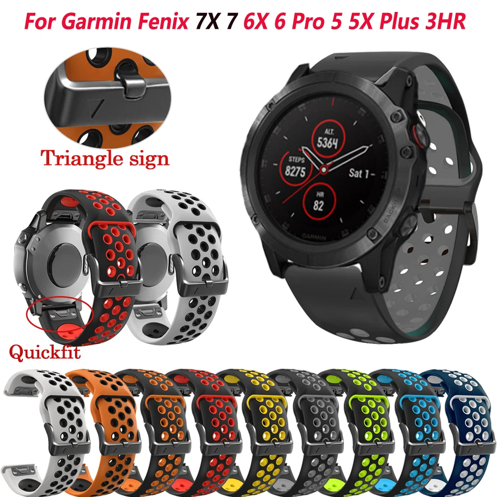 26 22mm QuickFit רצועת השעון רצועת עבור Garmin Fenix 7X 7 6X 6Pro 5 5XPlus 3HR Epix Easyfit סיליקון smartwatch צמיד צמיד