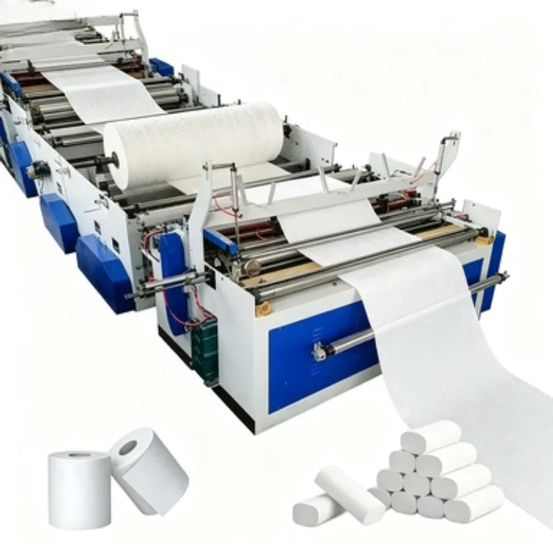 Production Line Jumbo Rewinder Toilet Paper Machine Toilet Paper Making Machine 60-150mm Adjustable Diameter for Plant