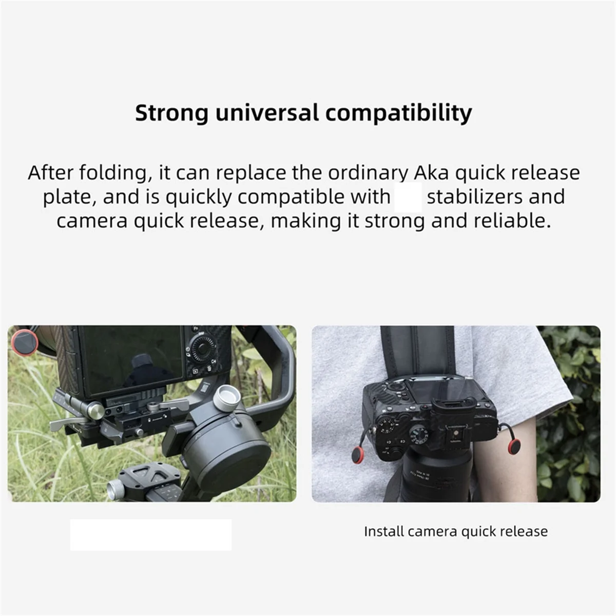 ممتاز! كاميرا قابلة للطي L لوحة حامل ث Arca لوحة الإفراج السريع ل D-JI RS3 استقرار ترايبود Gimbal أفقي