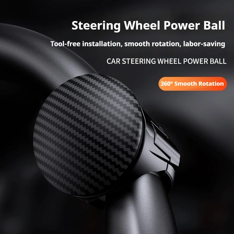 

Universal Car Wheel Spinner Rotating Wheel Knob An-slip Ball Shaped Bearing Power Handle One Hand Steering Boost Easy-Grip